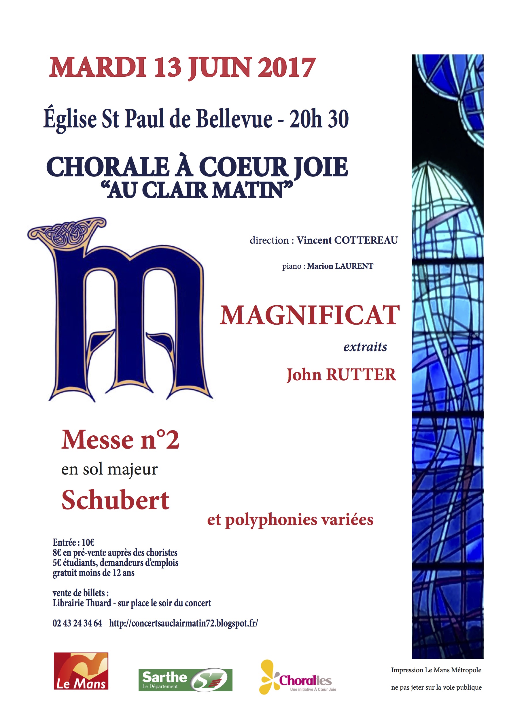 Affiche du concert de juin 2017