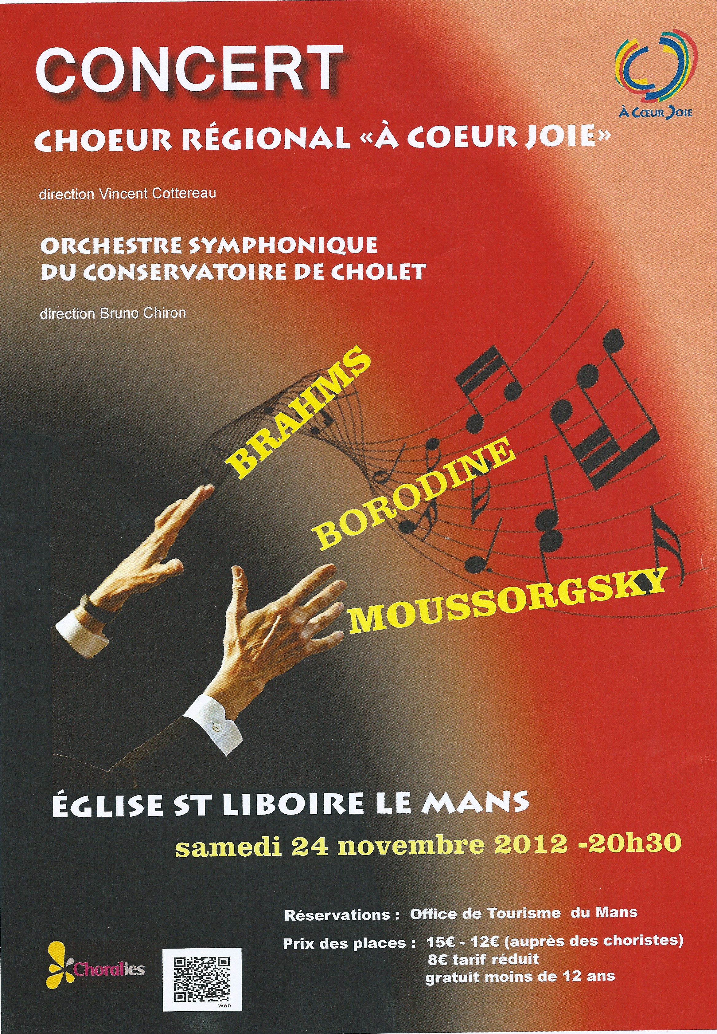 Affiche du concert du 24 novembre 2012