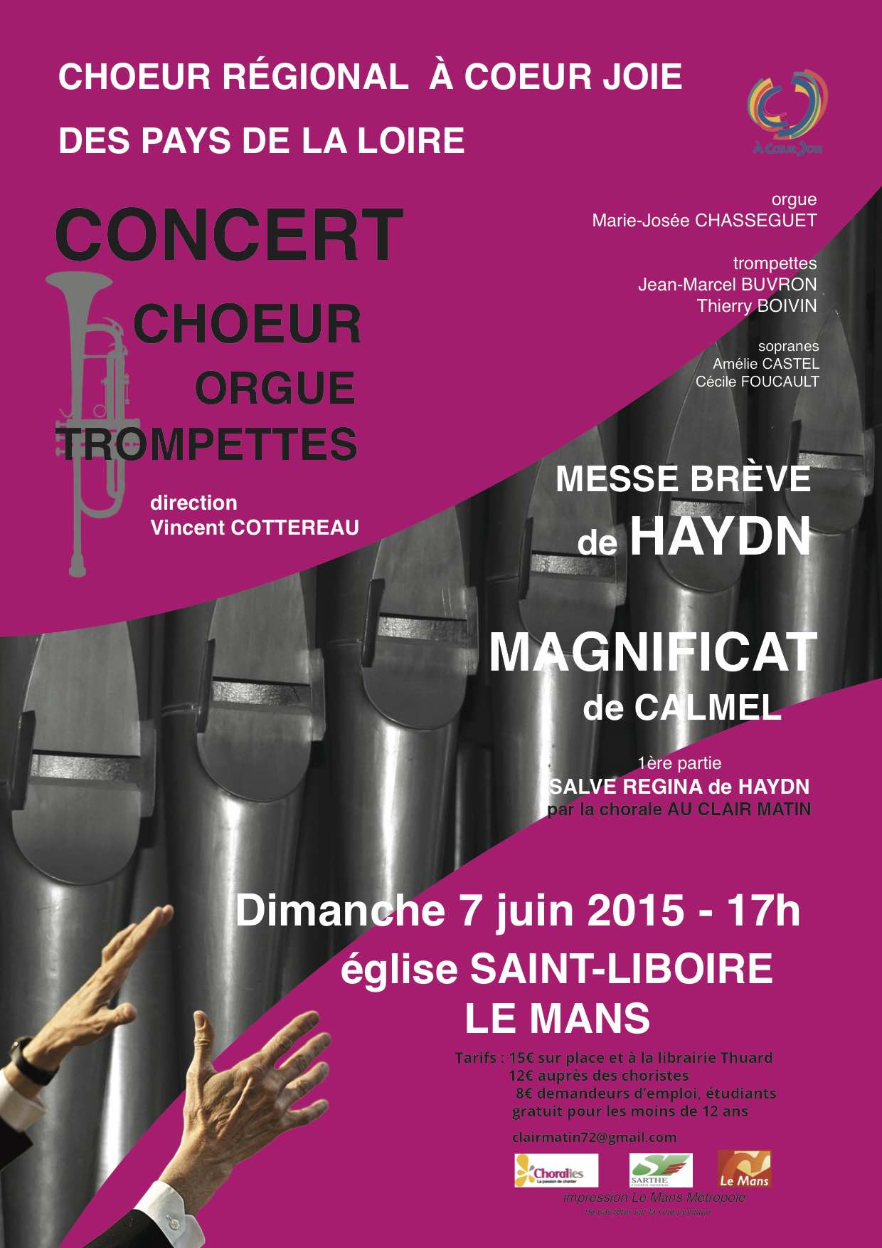 Affiche du concert de juin 2015