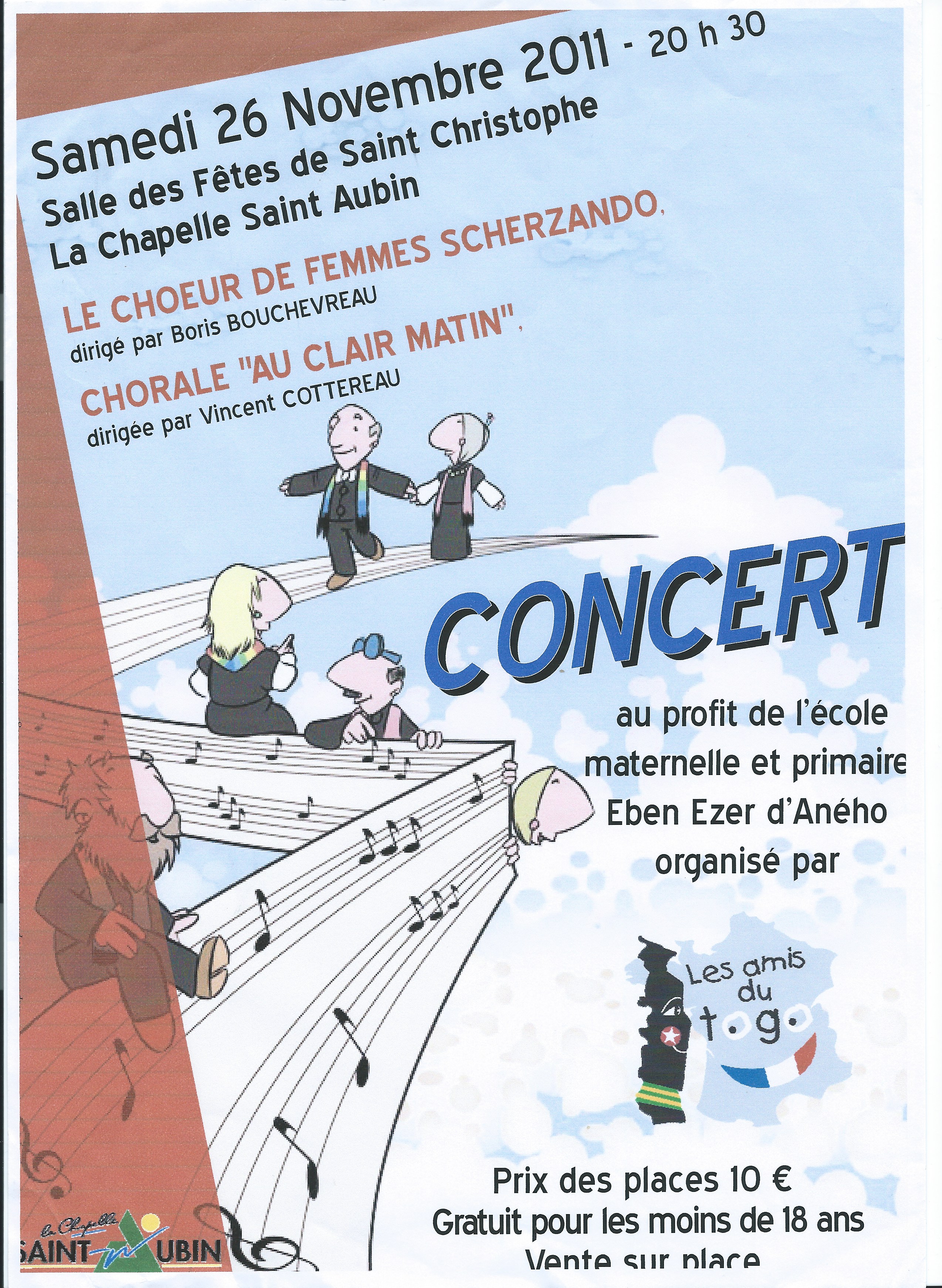 Affiche du concert de novembre 2011