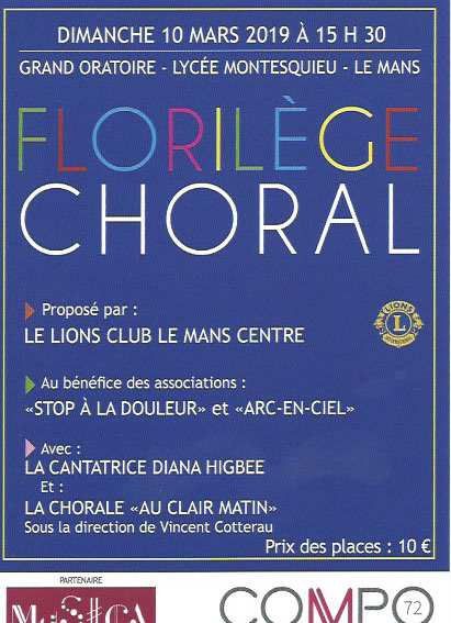 Affiche d'un concert du printemps 2019