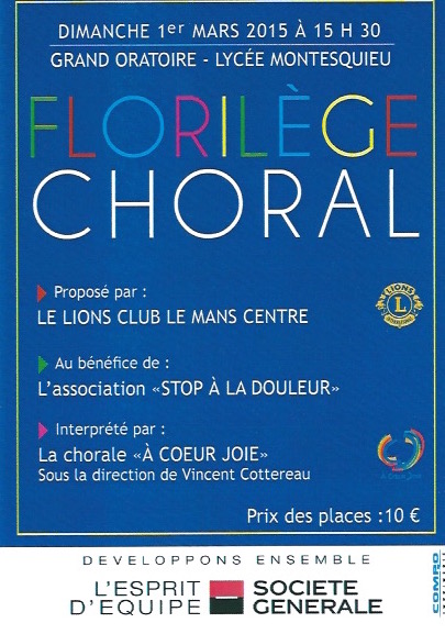 Affiche d'un concert de 2015