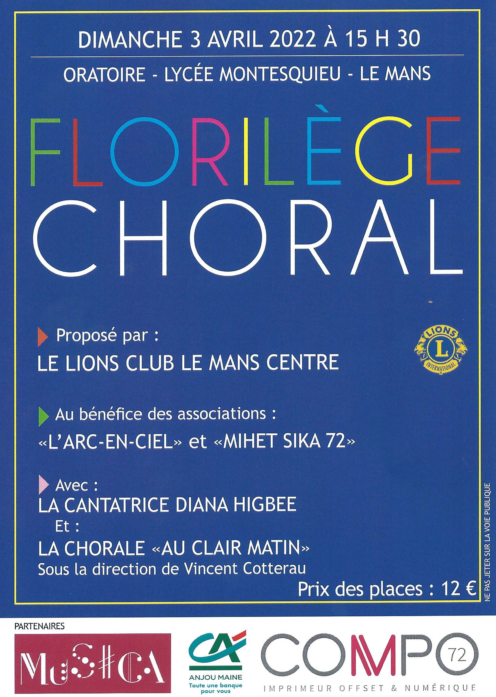 Programme des concerts 2022