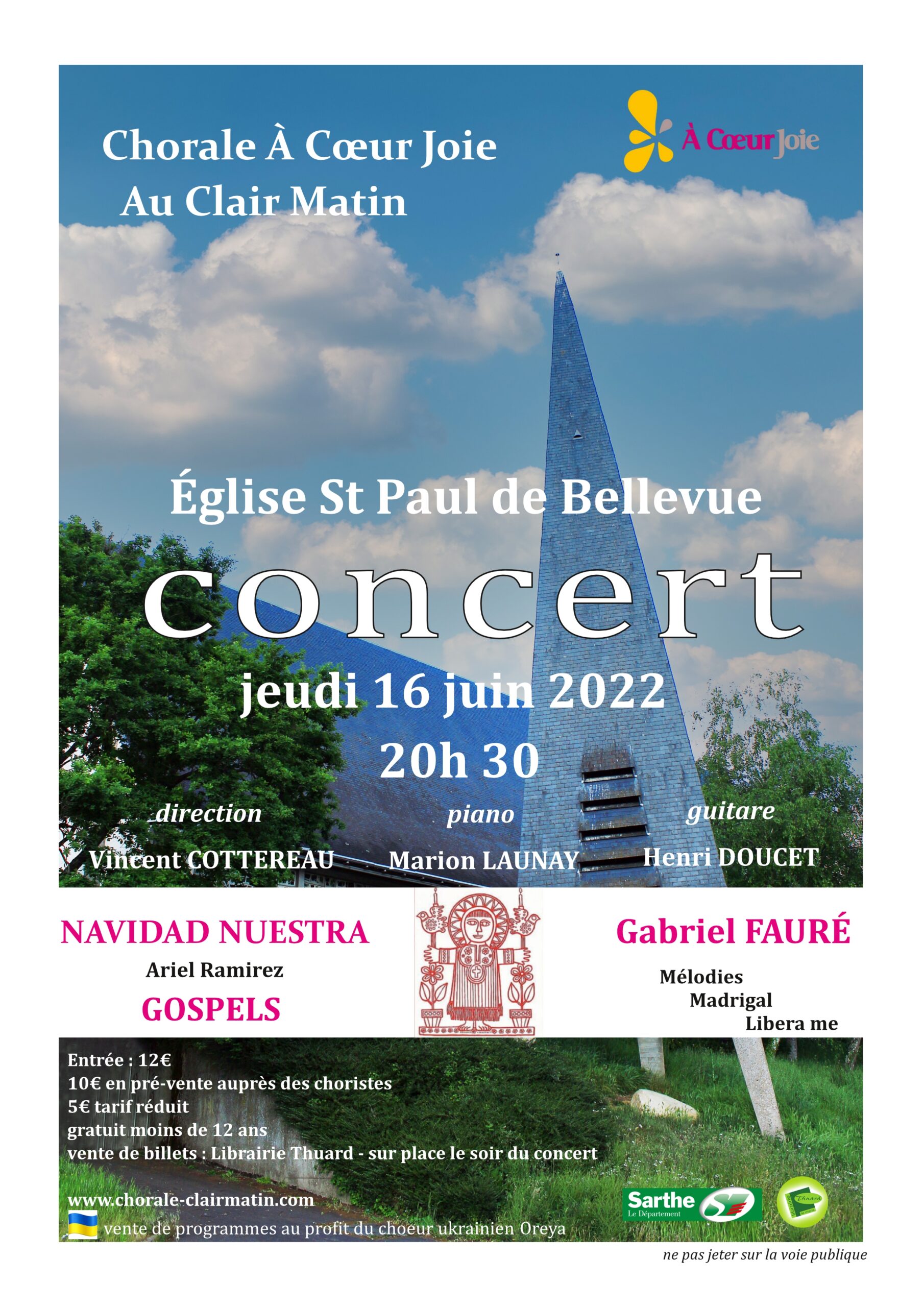 Affiche du concert de juin 2022