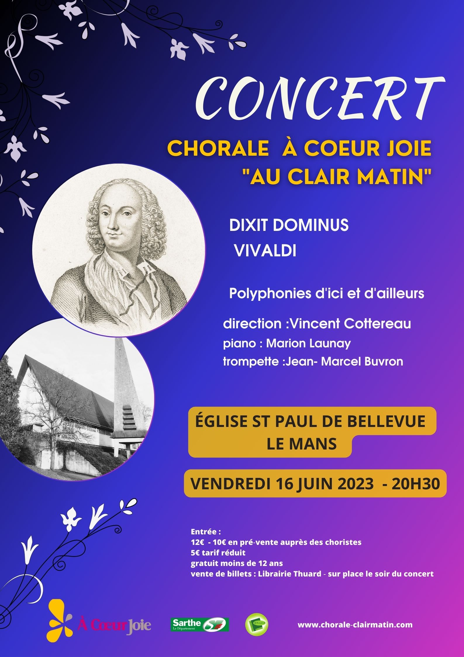 Affiche du concert de juin 2023