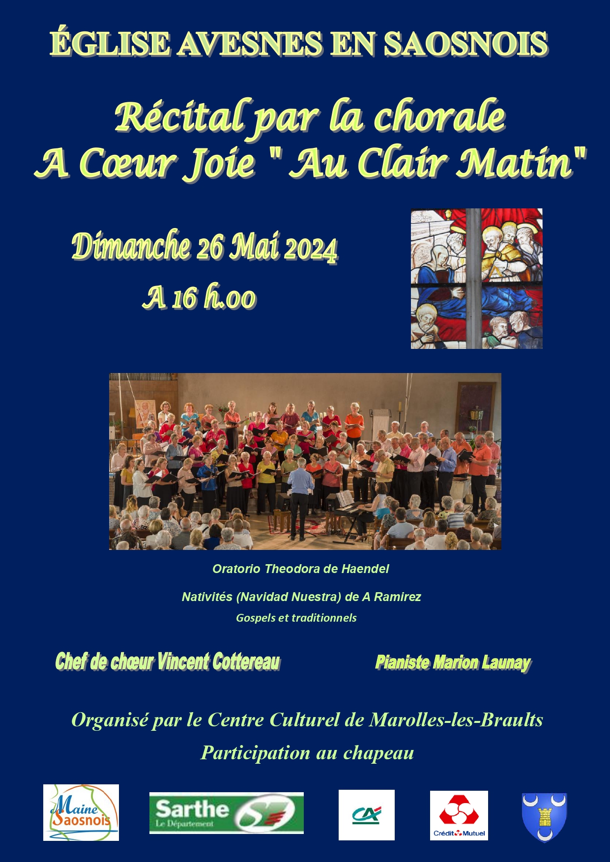 Affiche du concert du 26 mai 2024 à Avesnes