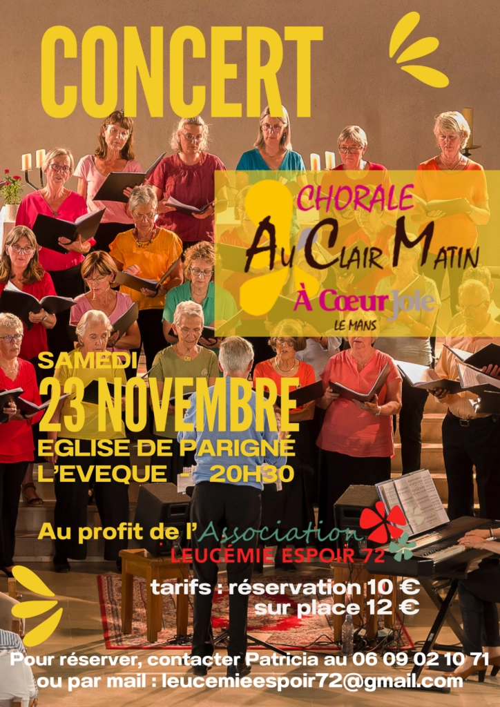 Affiche du concert au profit de Leucémie Espoir